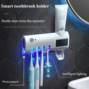Wall mounted toothpaste dispenser toothbrush slots,