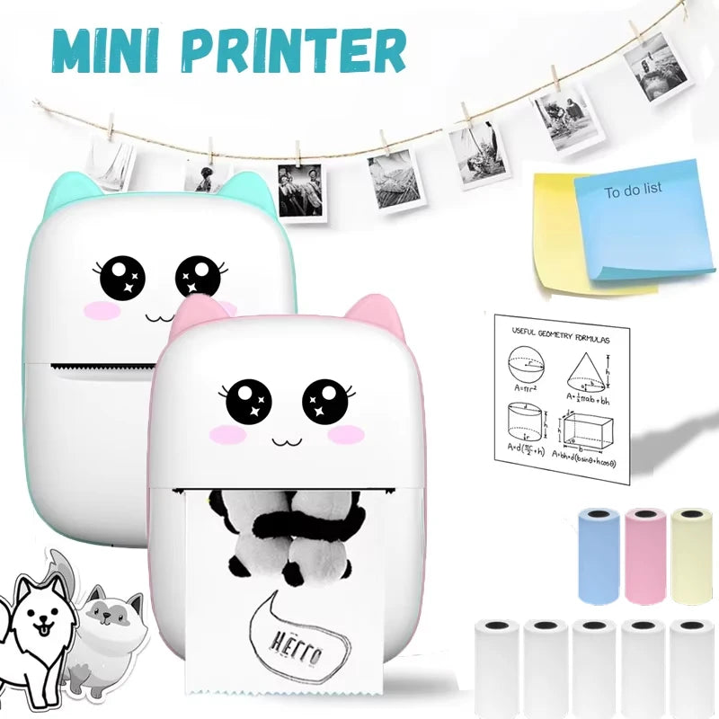 MINI Portable Thermal Printer Wireless Memo Label