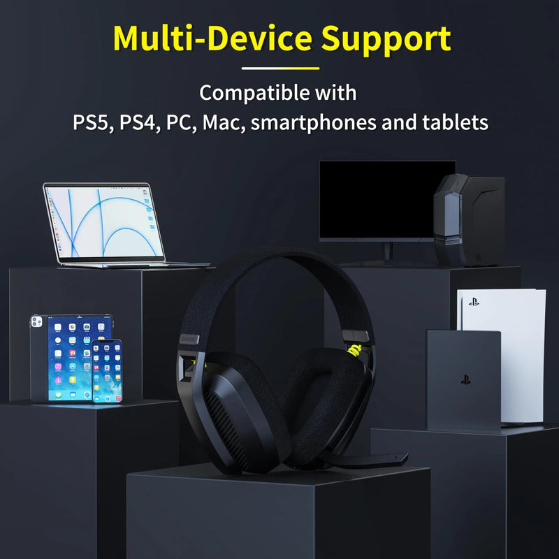 BINNUNE Wireless Gaming Headset  Mac Playstation