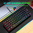 Wired gaming keyboard, RGB backlight ultra compact