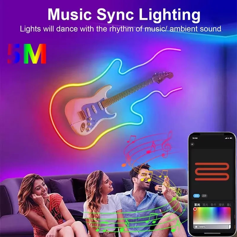 USB RGBIC Neon LED Strip RGBIC Neon lamp tape