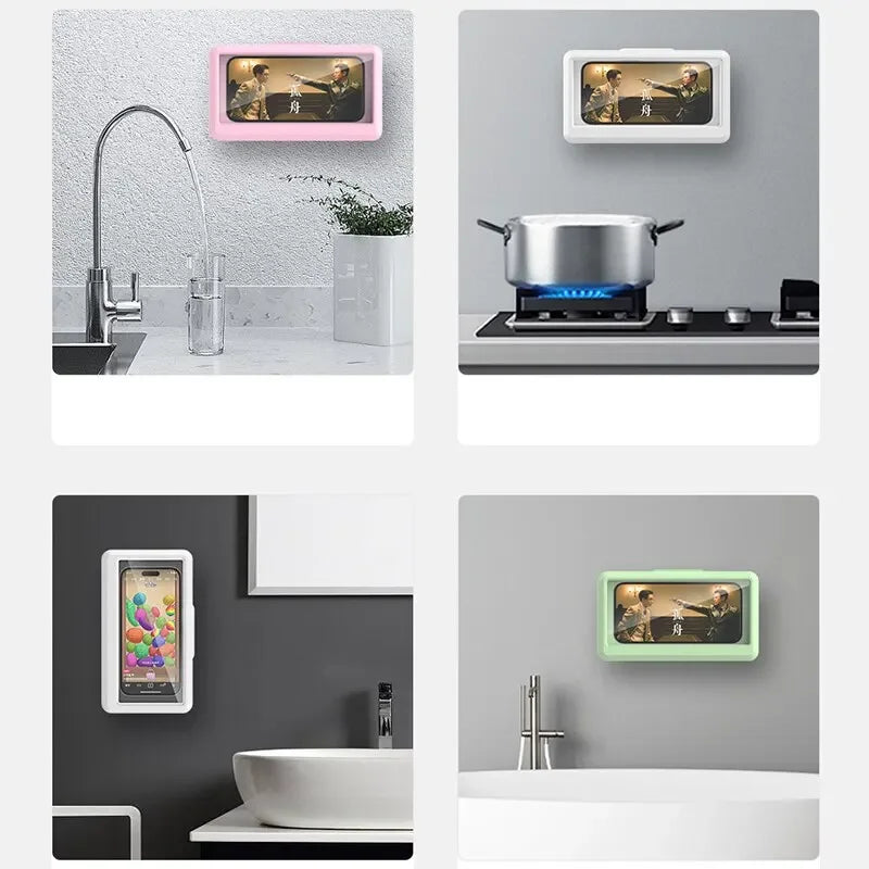 Bathroom Waterproof Phone Holder Home Wall Phone