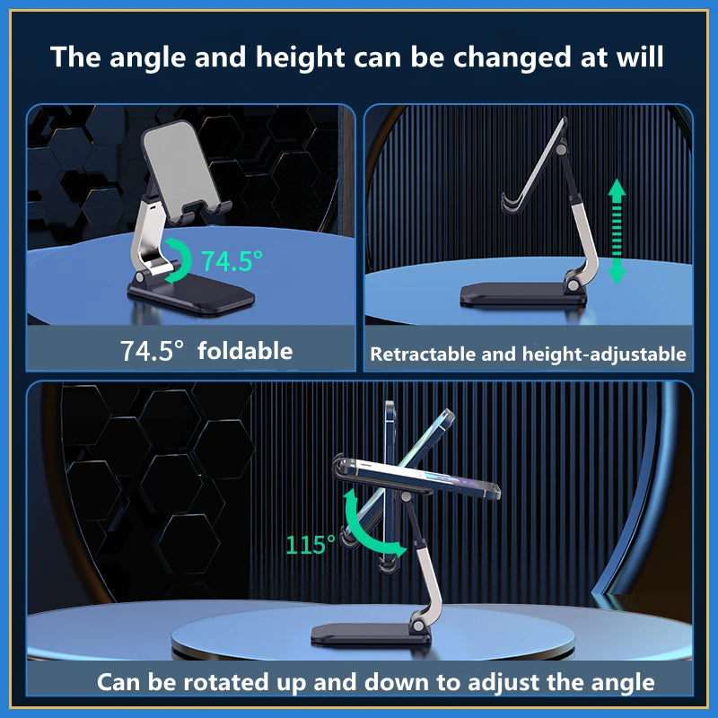 Foldable ABS Desktop Mobile Phone Stand Pad