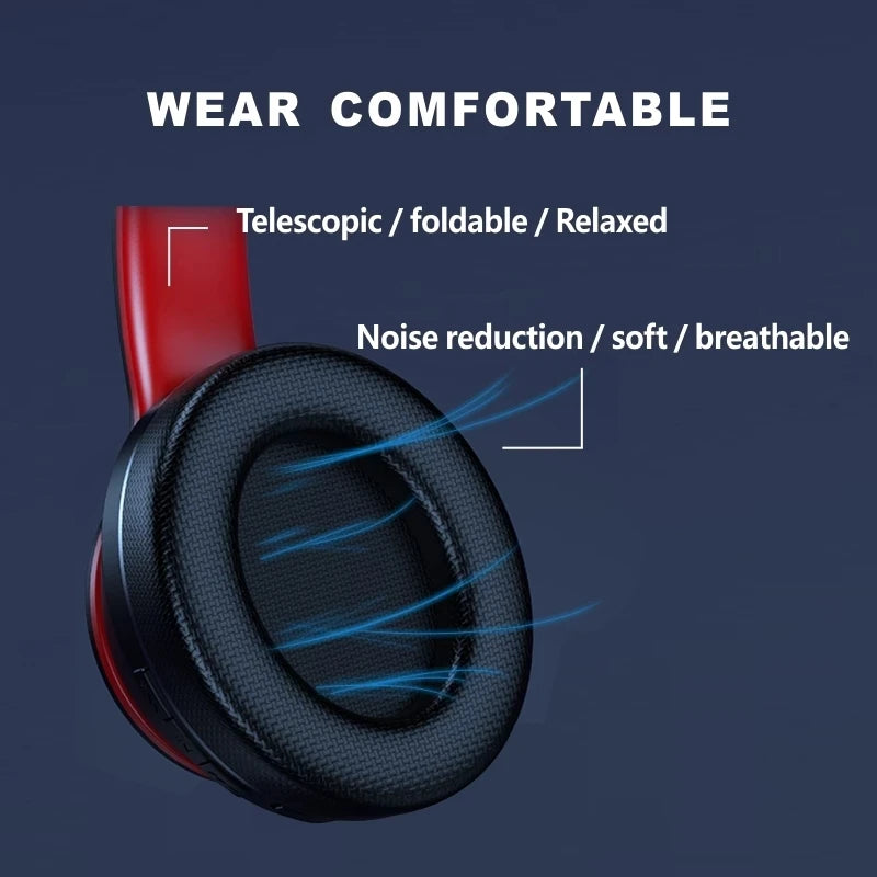 Lenovo Bluetooth Earphones Over-ear Foldable Computer