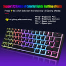 Wired gaming keyboard, RGB backlight ultra compact