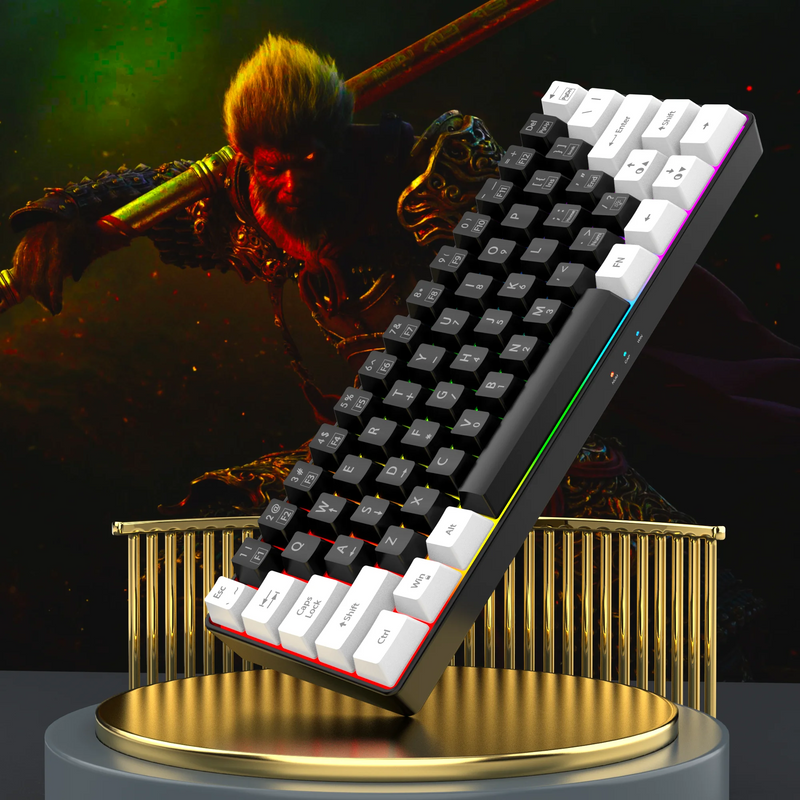 Wired gaming keyboard, RGB backlight ultra compact