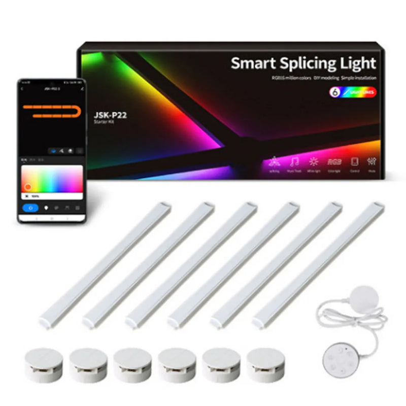RGB LED Wall Lamp Smart WIFI APP DIY Free Splicing