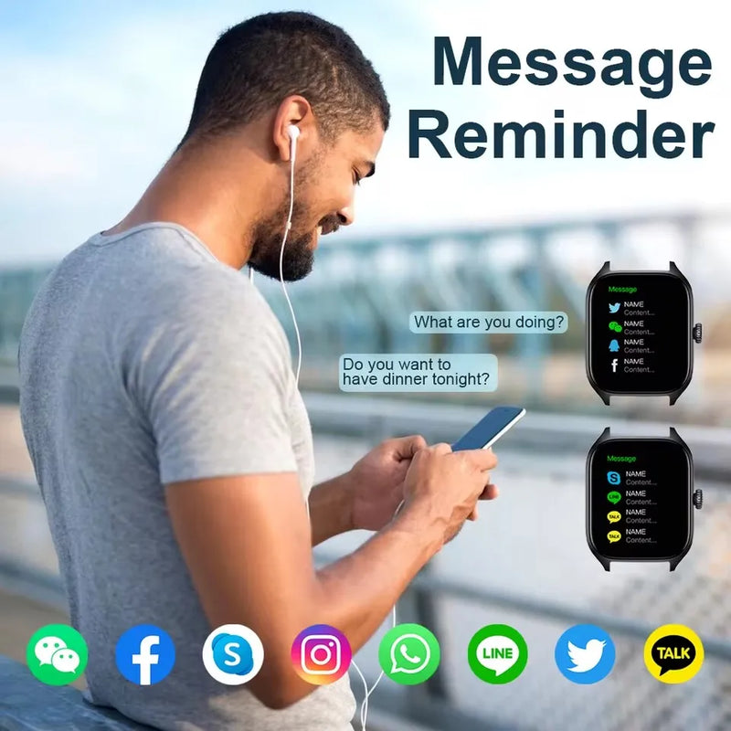 Smart Watch Android IOS Phone  Inch Color Screen