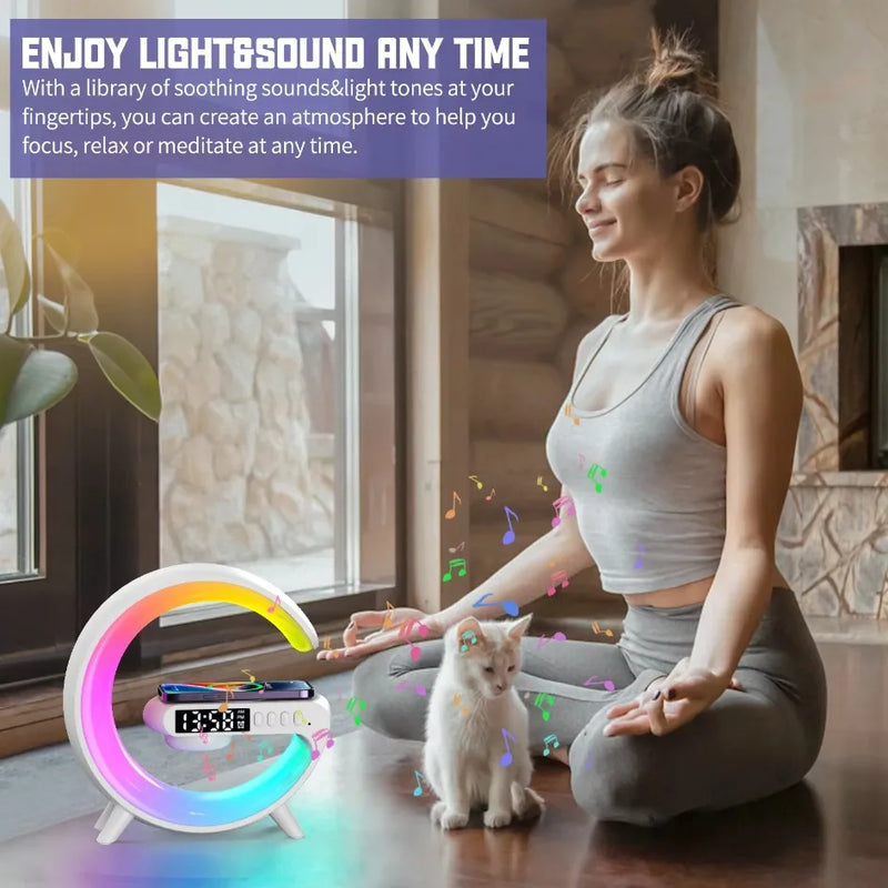 Multifunction Wireless Charger Stand Bluetooth Audio
